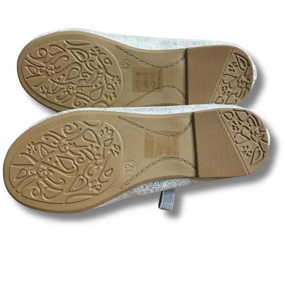 ✨ Zuffymomo Silver Glitter Mary Jane Flats – Girls Size 12 – NIB ✨ - Picture 5 of 6
